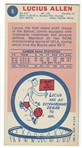 1969 Topps Basketball #6 Lucius Allen - Seattle SuperSonics RC